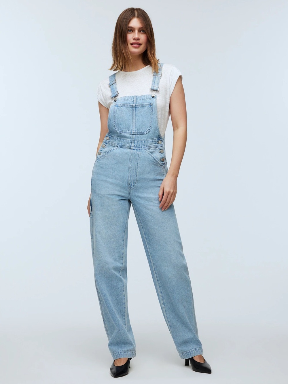 Madewell Denim Oversized Carpenter Overalls Sz XS - Picture 11 of 11